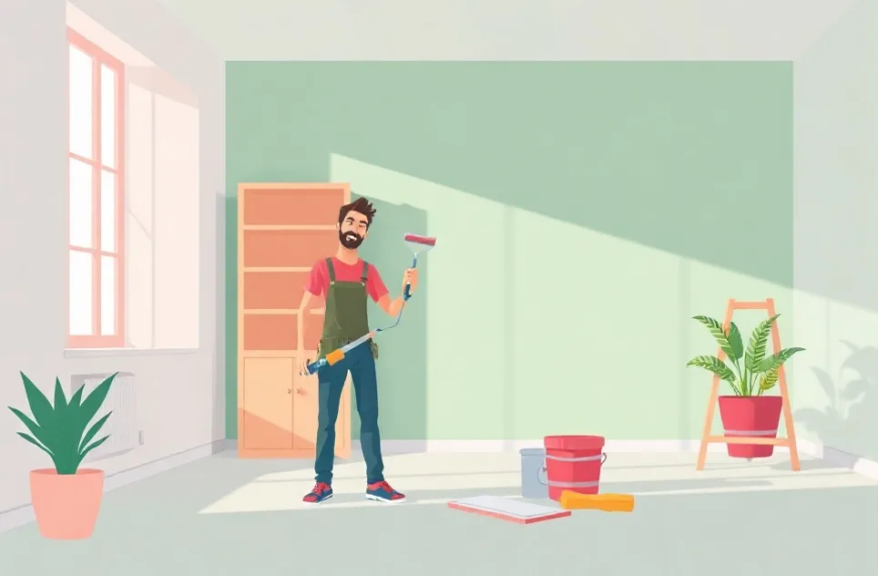 Intérieur rénové après travaux de peinture au Mée-sur-Seine