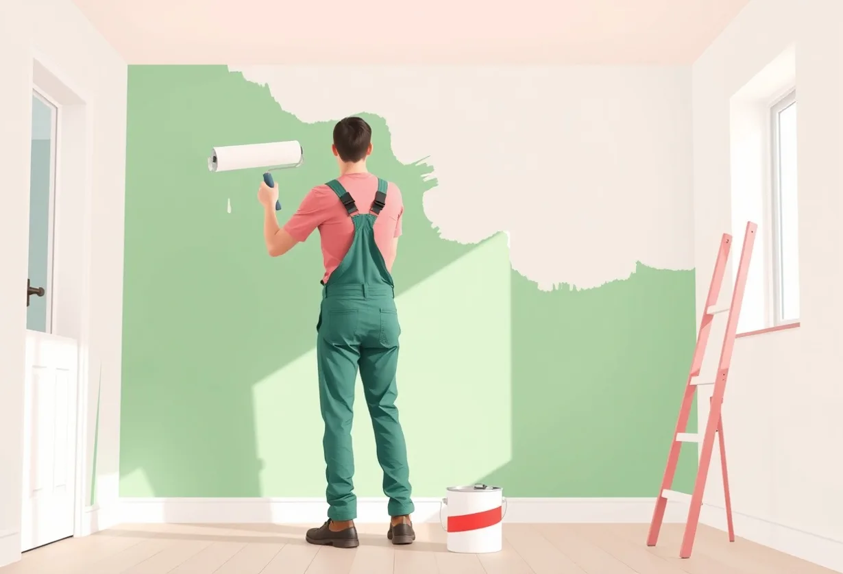 Peintre Le Mée-sur-Seine 77350 en intervention sur un chantier